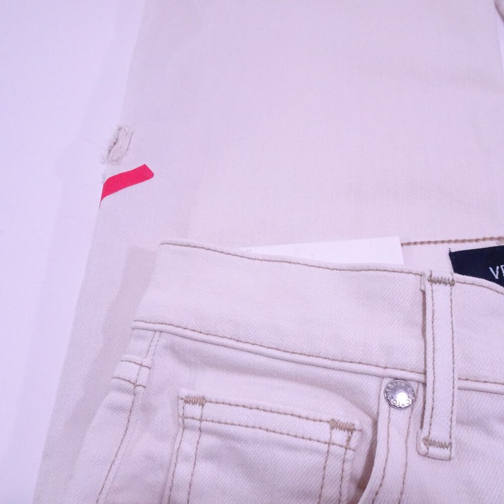 Veronica Beard Beverly High Rise Skinny Flare Jeans 26 NWT 298 ECRU IRRG - Picture 8 of 13